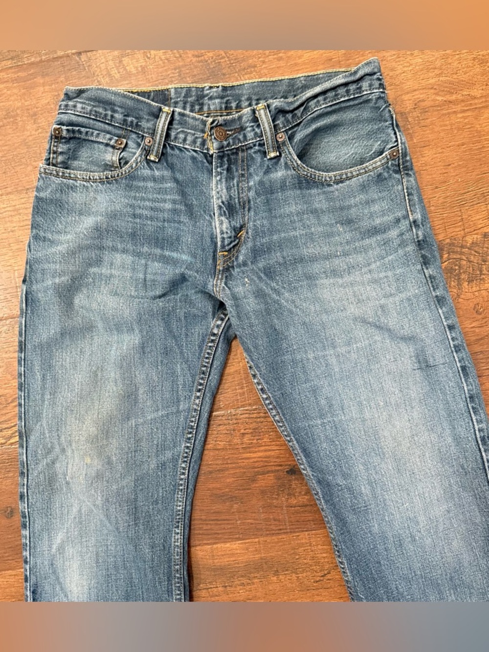 Levi's 31X32 514 100% Cotton Straight Fit Blue Denim Jeans - Picture 2 of 5